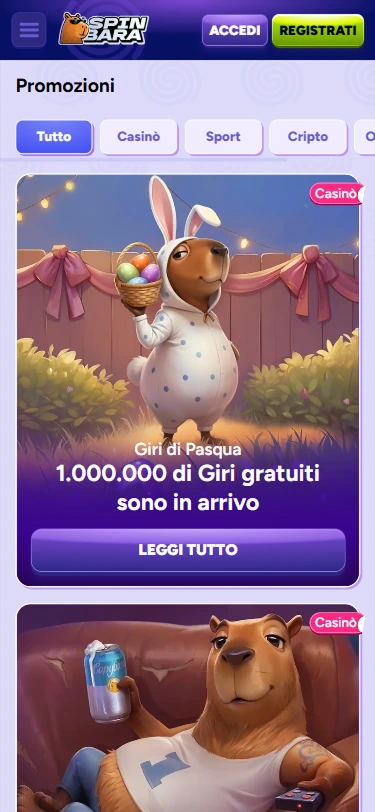 SpinBara Casino: Giri di Pasqua con 1.000.000 di giri gratuiti